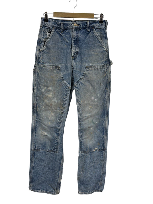 Vintage Carhartt Denim Double Knee Carpenter Jeans Size 30x33