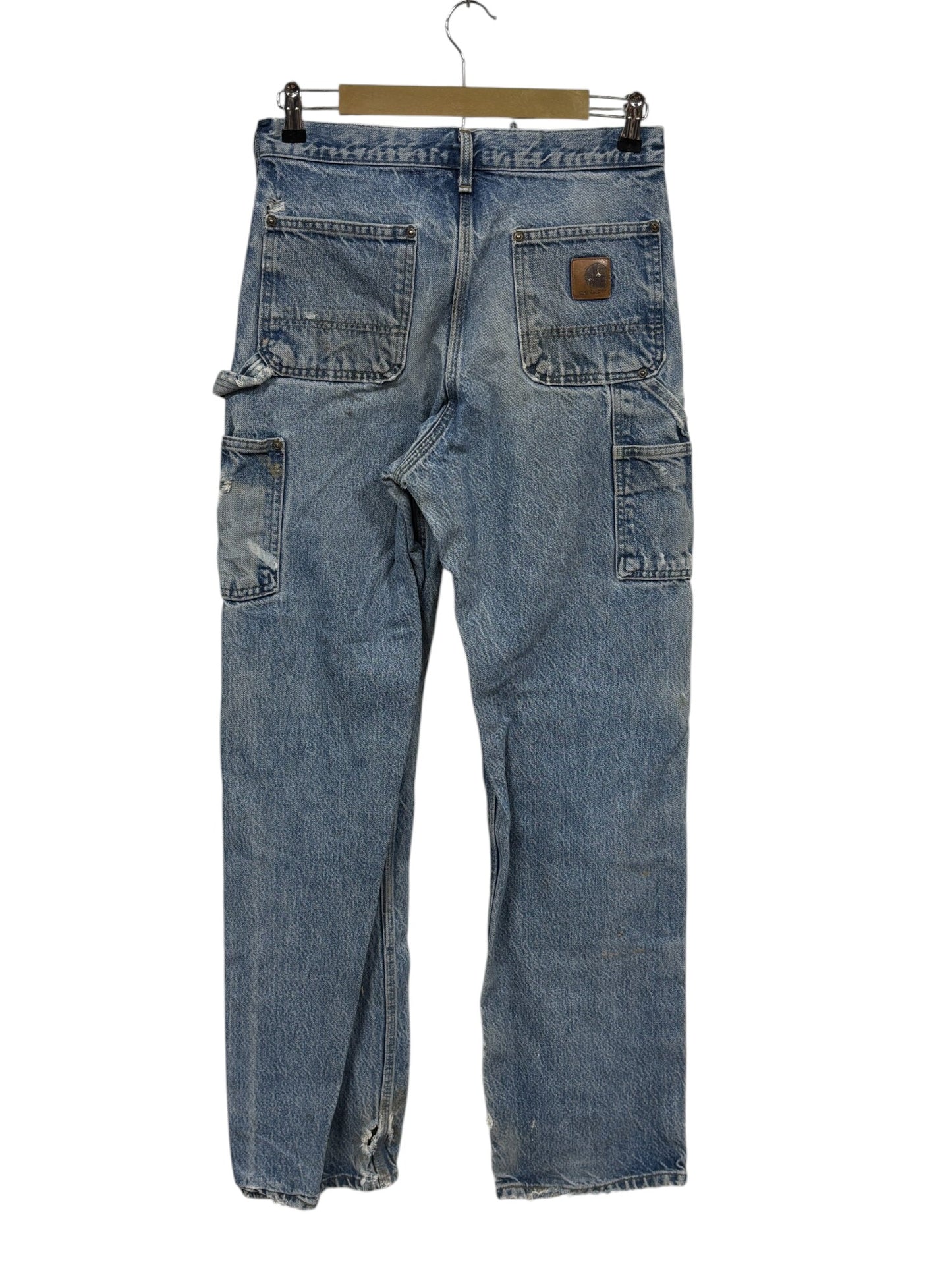 Vintage Carhartt Denim Double Knee Carpenter Jeans Size 30x33