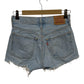 Levi's Light Wash Thrashed Denim Shorts Size 27