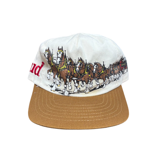 Vintage 90's Budweiser Clydesdale Horses Beer Promo Snapback Hat