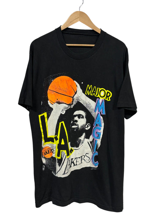 Vintage 90's Magic Johnson Los Angeles Lakers Graphic Tee Size XL