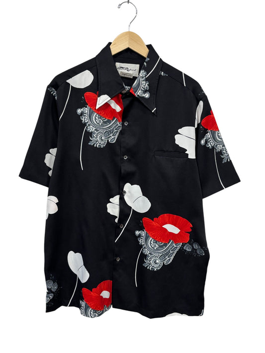 Vintage 90's Floral Print Button Up Vacation Short Sleeve Shirt Size XL