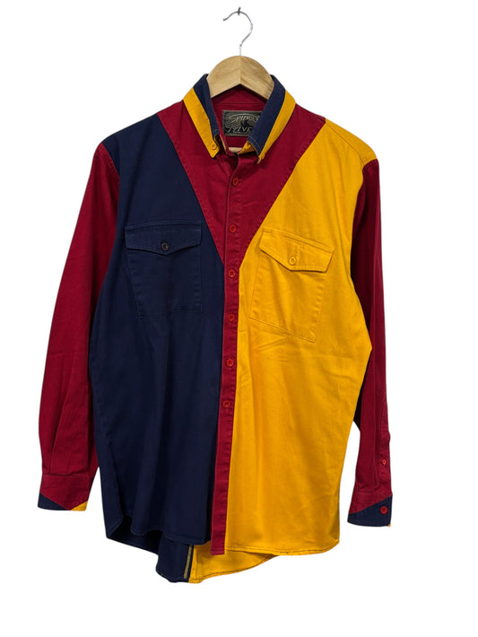 Vintage 90's Multicolor Western Button Up Long Sleeve Shirt Size Medium