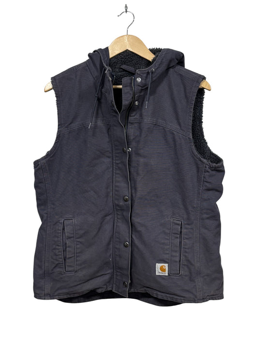 Vintage Women's Carhartt Sherpa Lined Workwear Vest Size Large