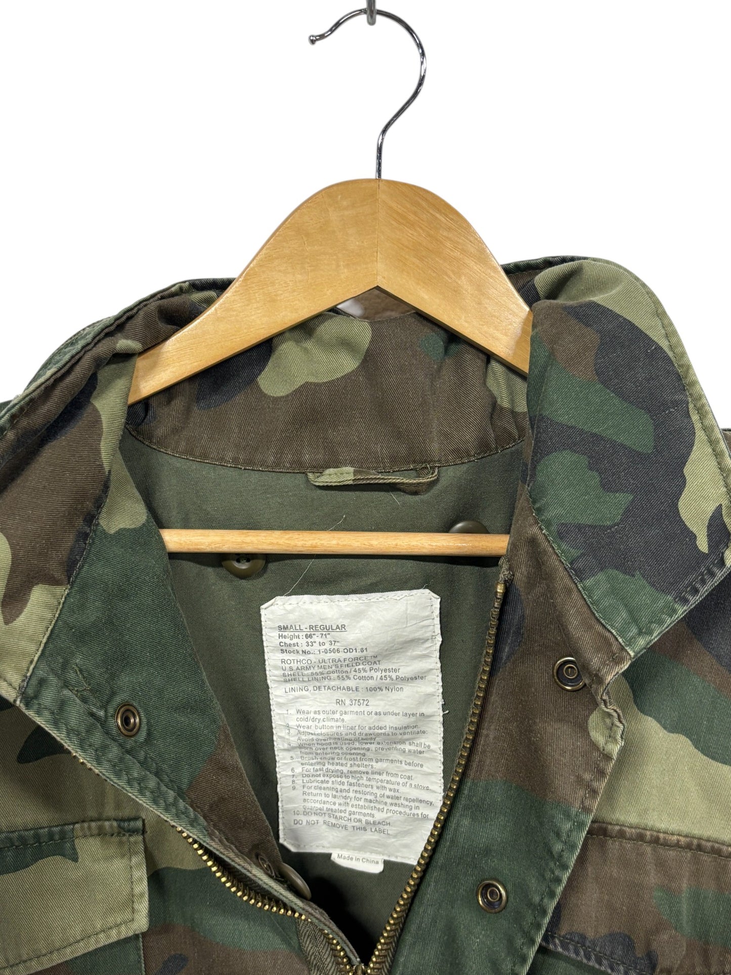 Vintage Military Army Field Jacket Size Small