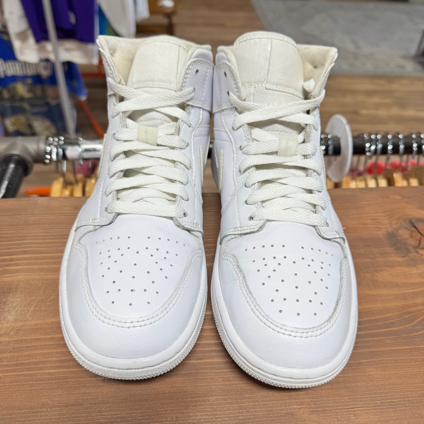 Jordan 1 Mid 'Triple White' Size 8.5W/7M