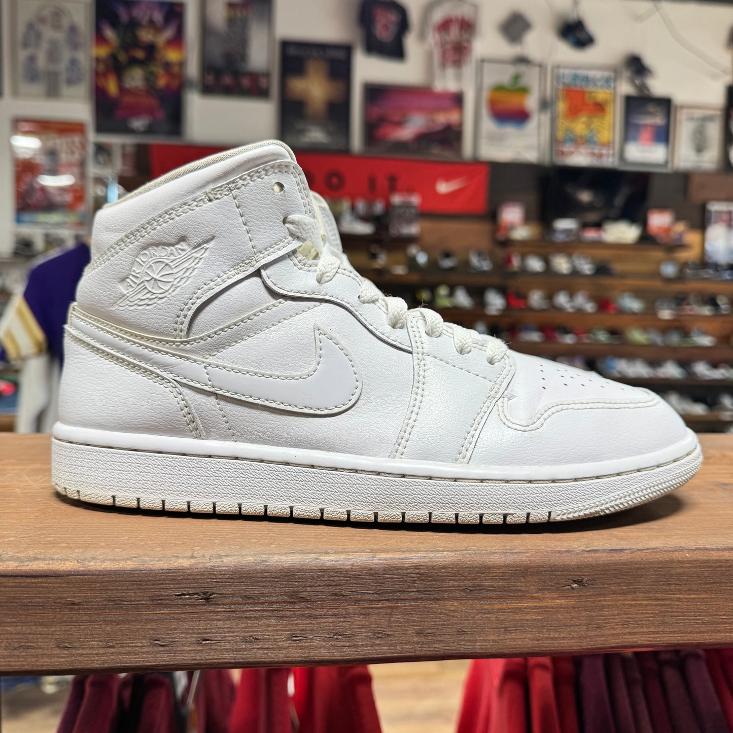 Jordan 1 Mid 'Triple White' Size 8.5W/7M