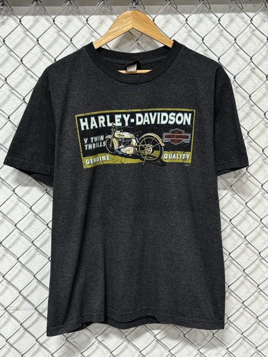Y2K Harley Davidson V Twin Genuine Quality Biker Graphic Tee Size Large