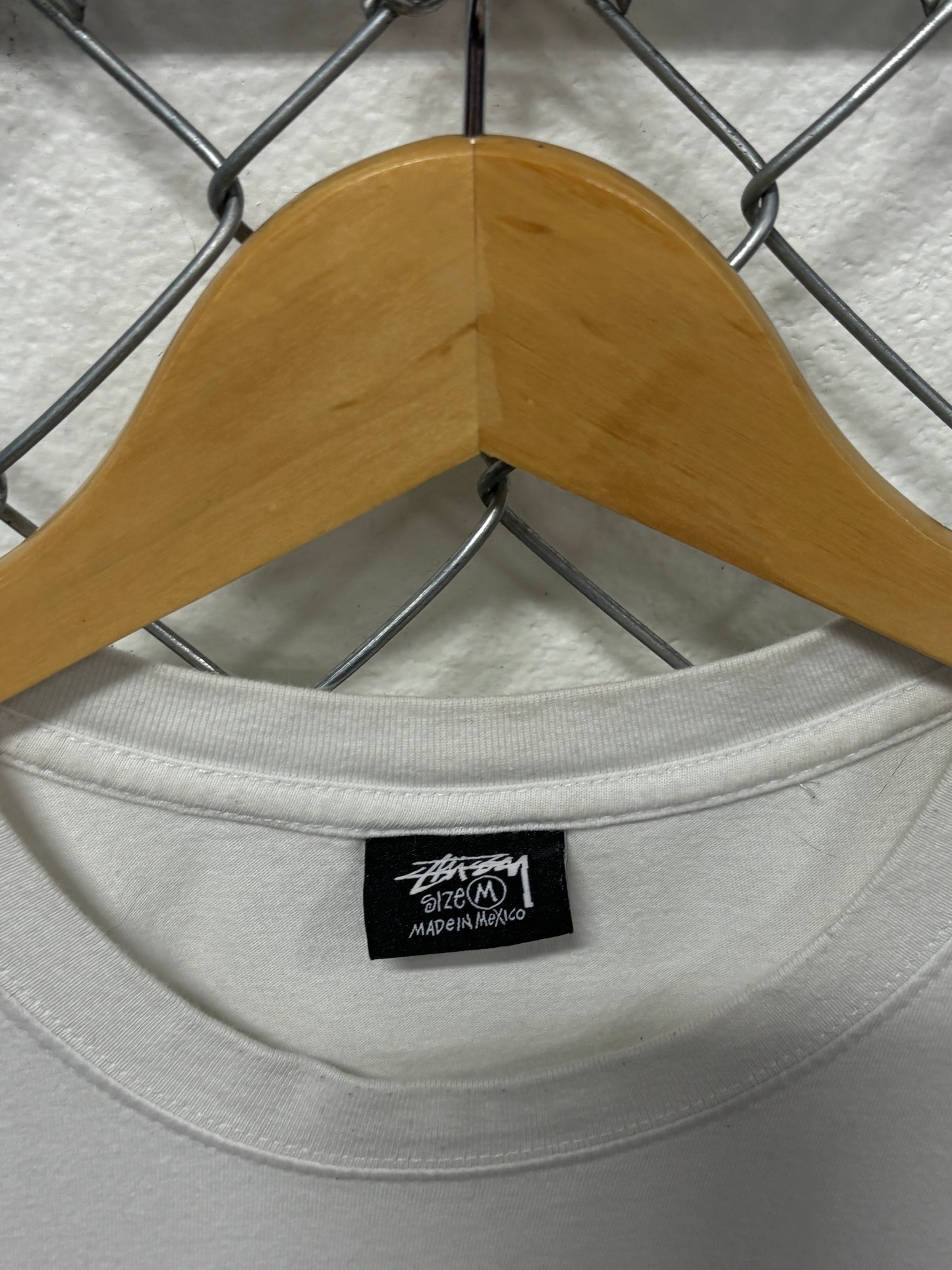 Stussy Hawaiian Flower Streetwear White Tee Size Medium