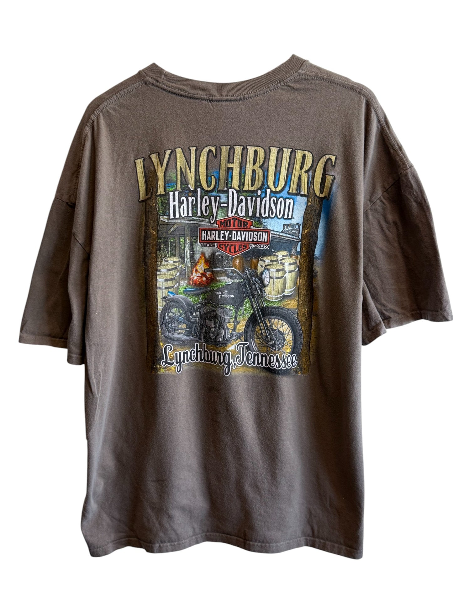 Harley Davidson Lynchburg Tennessee Biker Graphic Tee Size 3XL