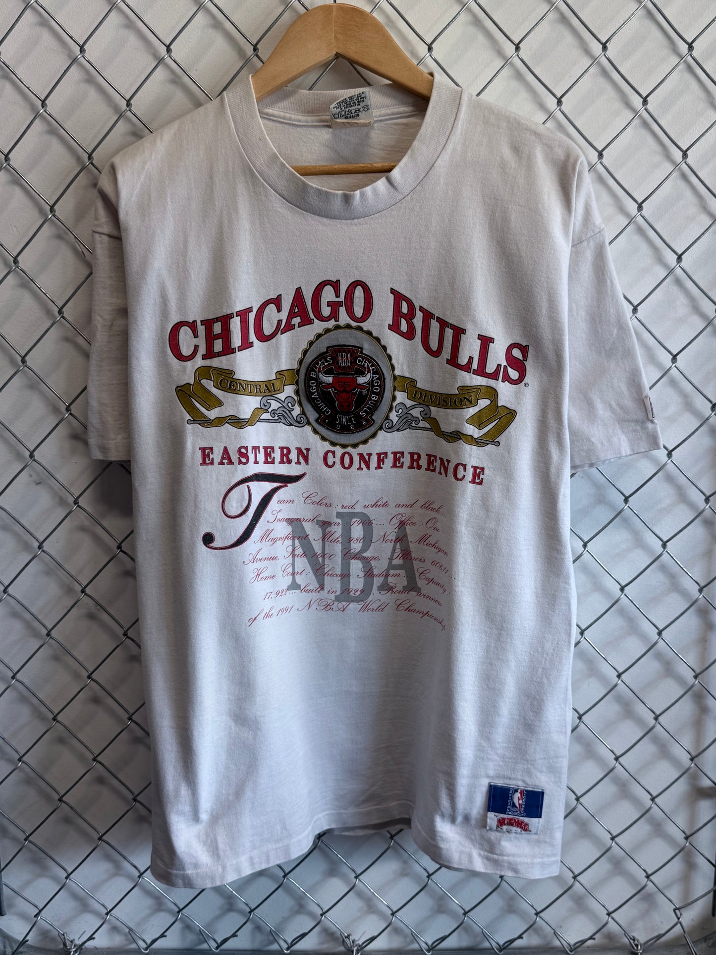 Vintage 90's Nutmeg Chicago Bulls Eastern Conference NBA Tee Size XL
