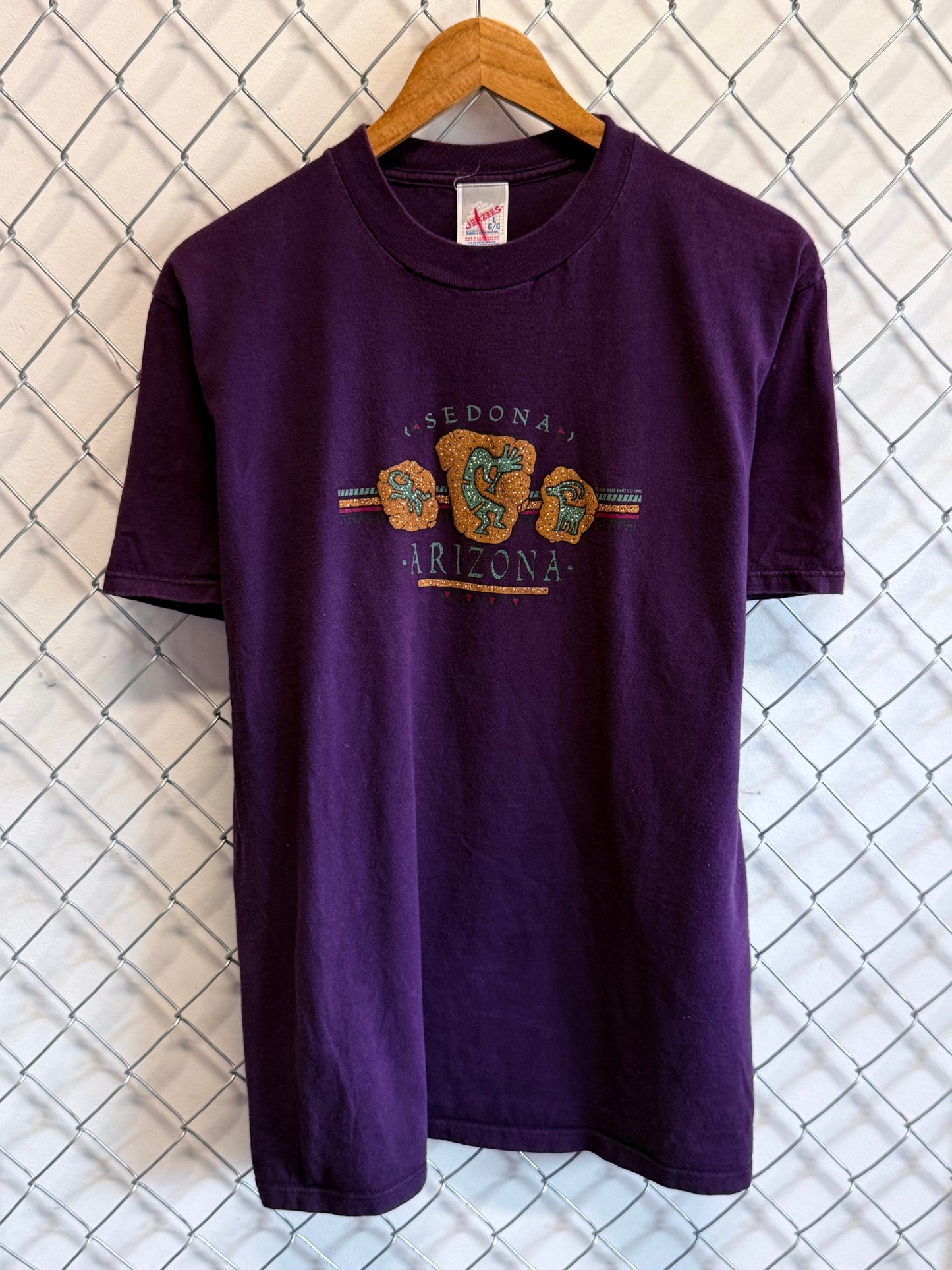 Vintage 90's Sedona Arizona Native Art Desert Graphic Tee Size Large