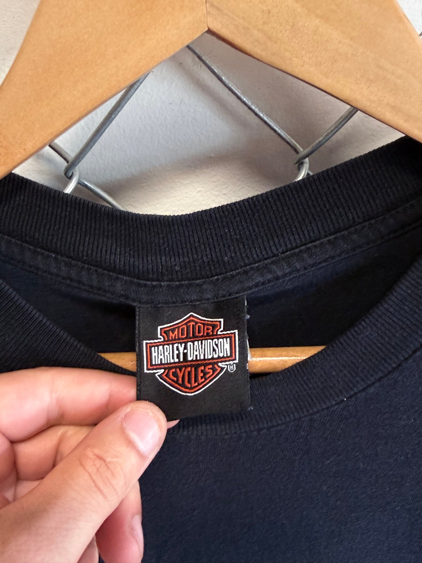 Vintage Harley Davidson Michigan Biker Babe Graphic Tee Size Large