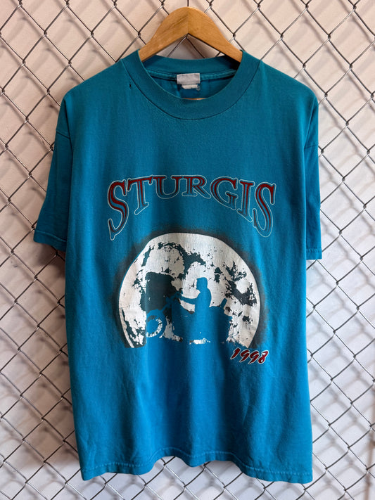 Vintage 1998 Sturgis Harley Davidson Bike Rally Full Moon Tee Size XL