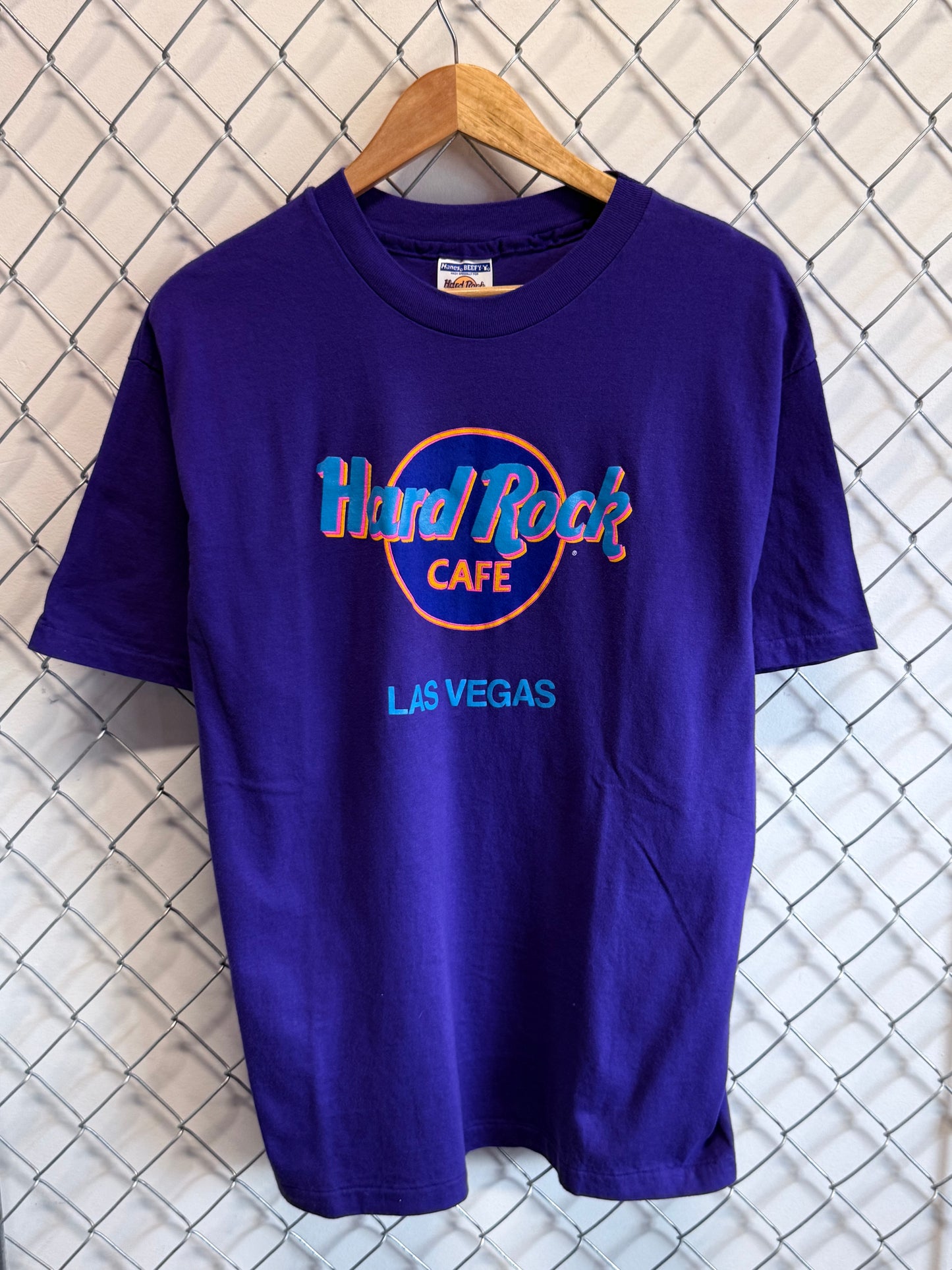 Vintage Hard Rock Cafe Las Vegas Purple Tee Size Large