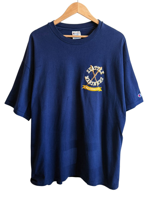 Vintage 90's Champion Seattle Mariners Baseball Graphic Tee Size XXL