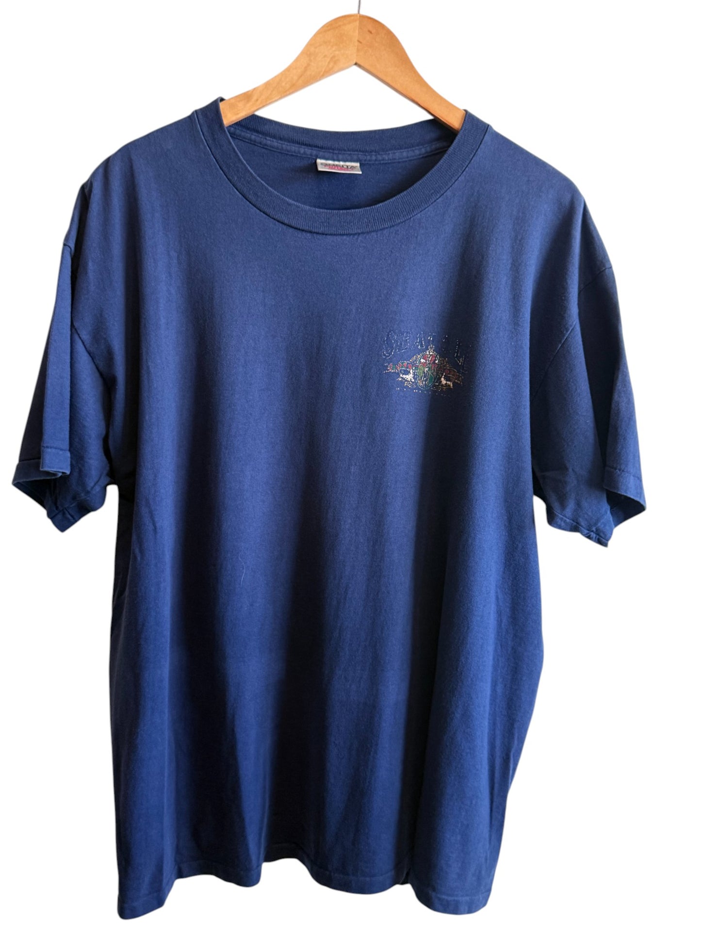 Vintage 90's Faded Seattle Graphic Tee Size XL