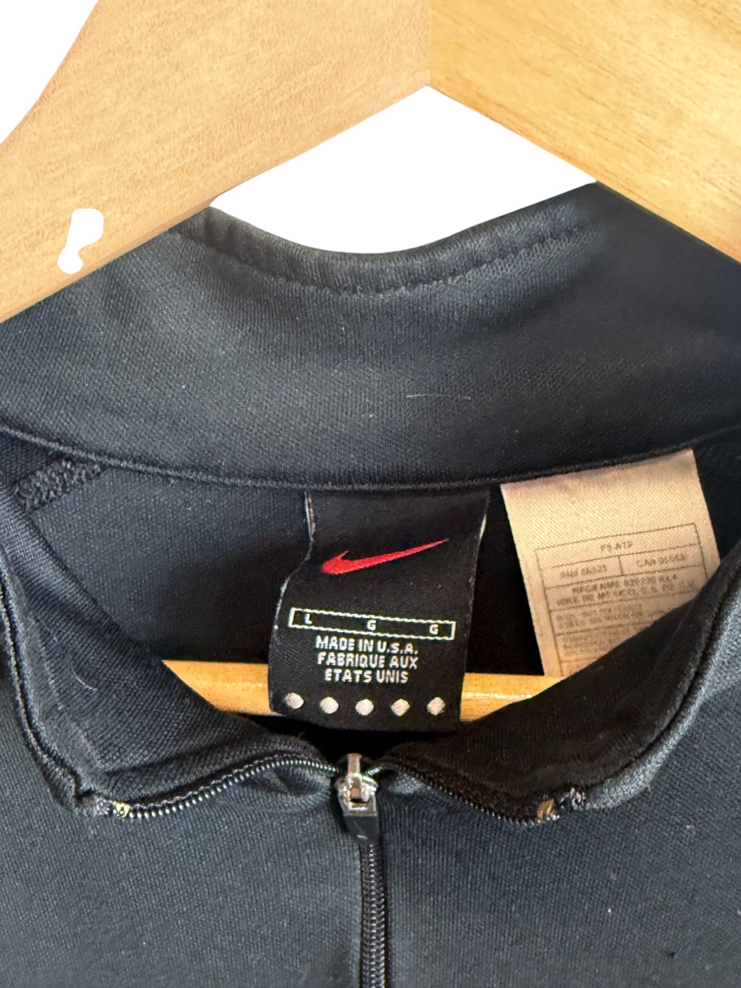 Vintage 90's Nike Black Zip Up Cycling Shirt Size Large