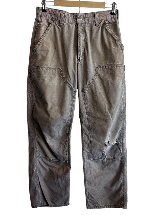 Carhartt Distressed Brown Double Knee Carpenter Pants Size 32x32