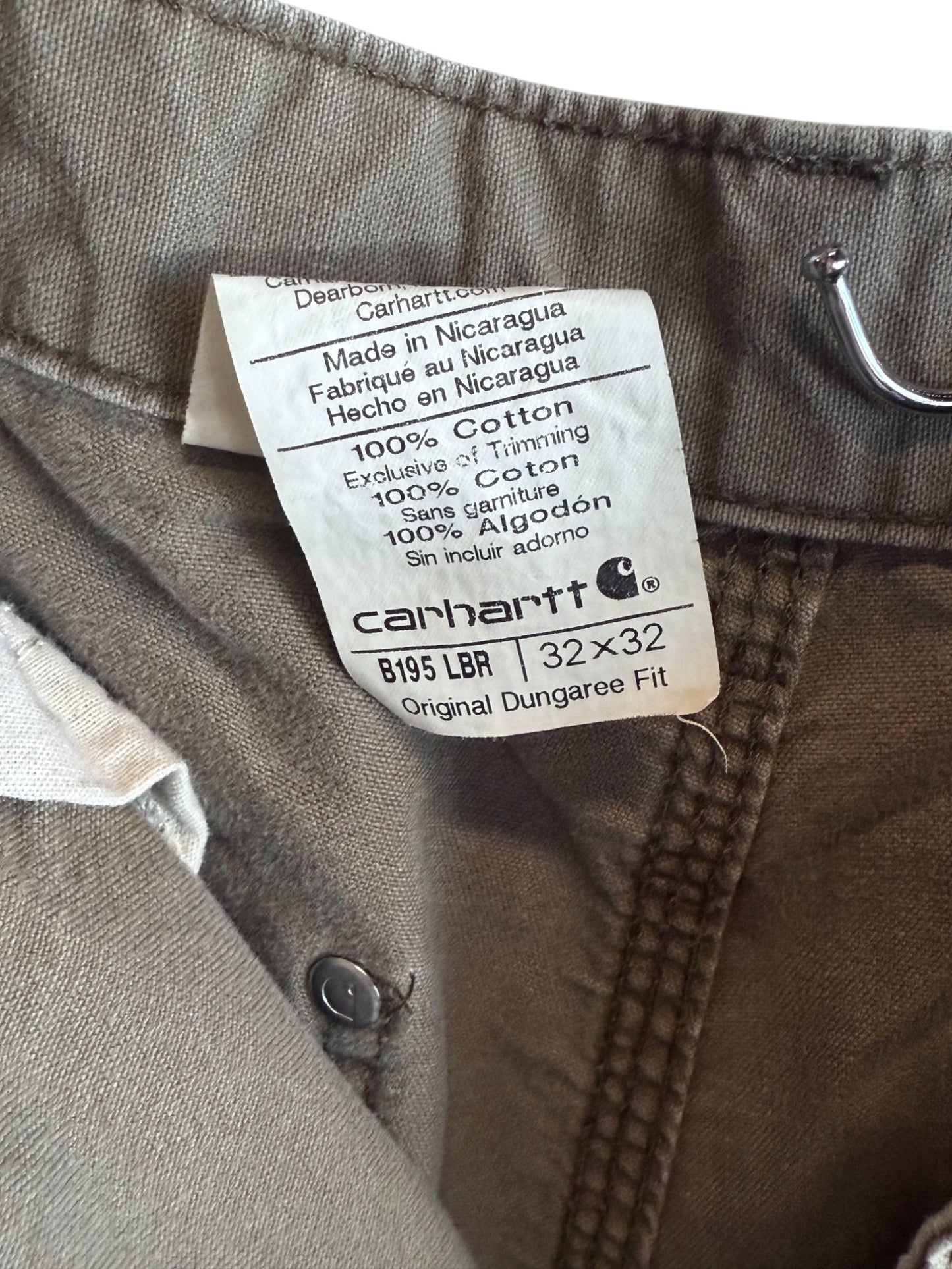 Carhartt Distressed Brown Double Knee Carpenter Pants Size 32x32