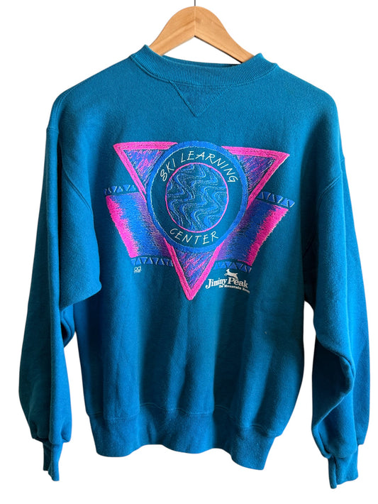 Vintage 80's Jiminy Peak Ski Learning Center Sweater Size Medium