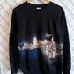 Vintage 90's Chicago Skyline Double Sided Black Sweater Size Large