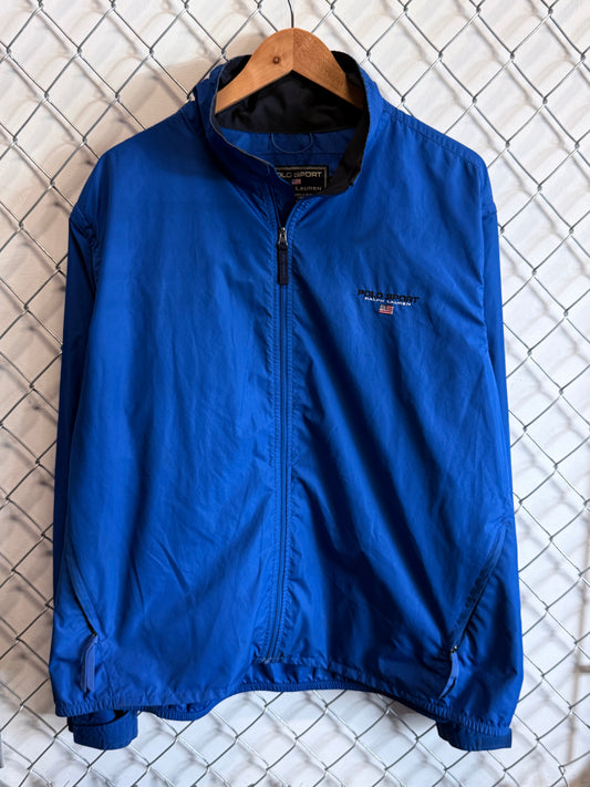 Vintage 90's Polo Ralph Lauren Sport Blue Light Weight Zip Up Jacket Size XL
