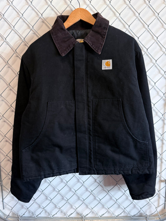 Vintage Carhartt Black Made in USA J02 Workwear Jacket Size XL