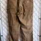 Carhartt Brown Flannel Lined Carpenter Pants Size 38x33