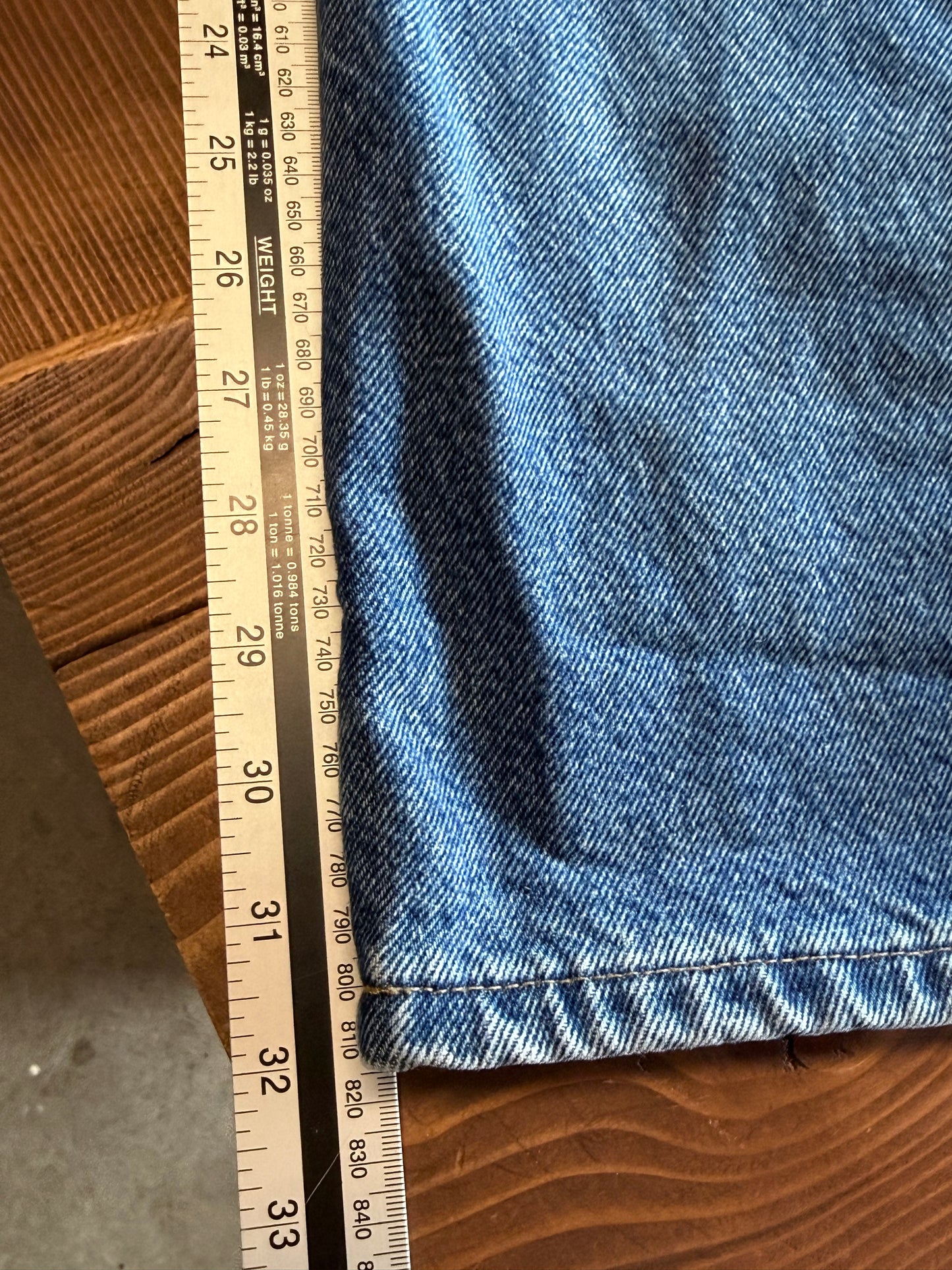 Carhartt Flannel Lined Denim Carpenter Jeans Size 38x32
