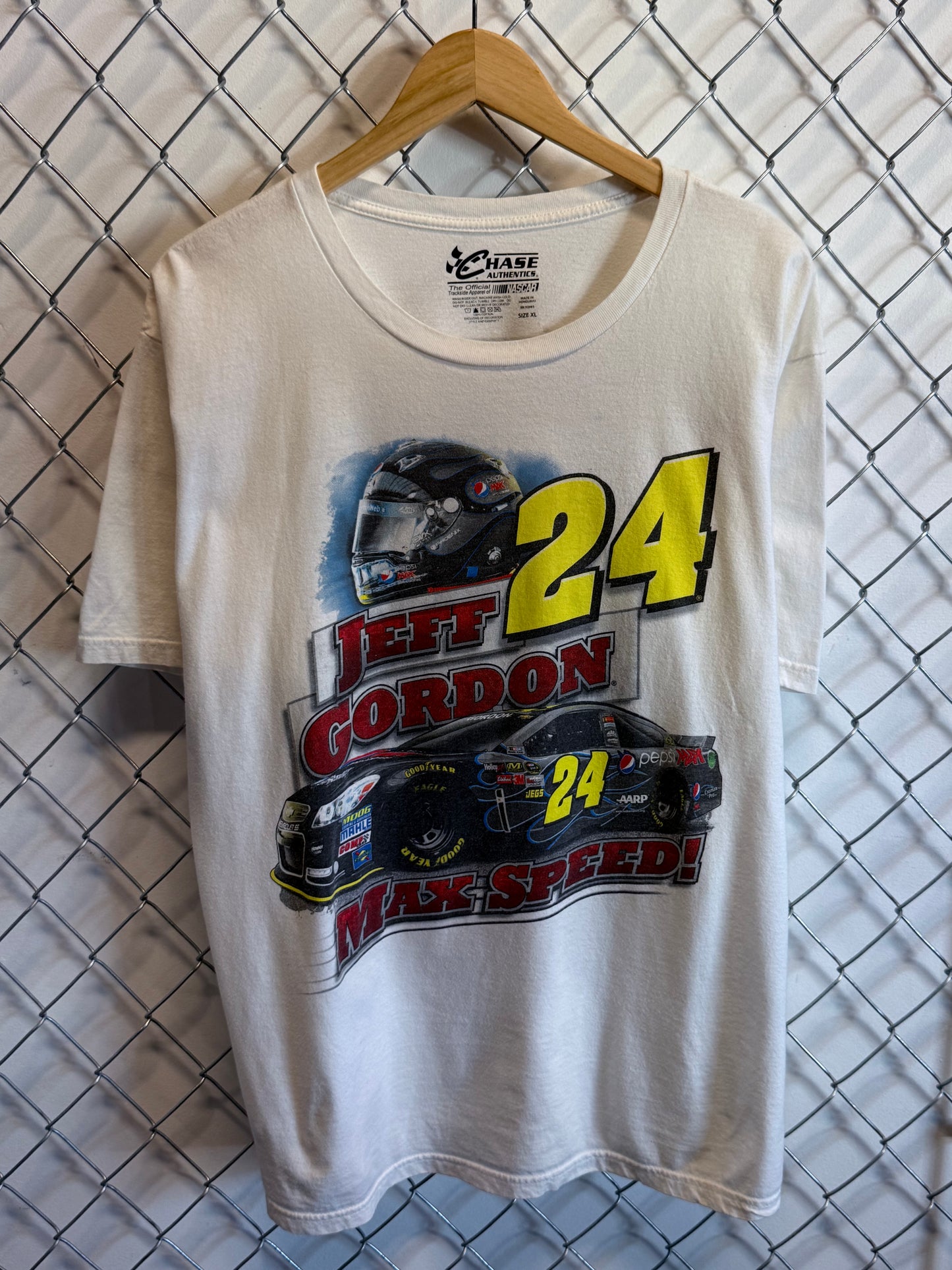 Y2K Jeff Gordon Max Speed NASCAR Racing Graphic Tee Size XL