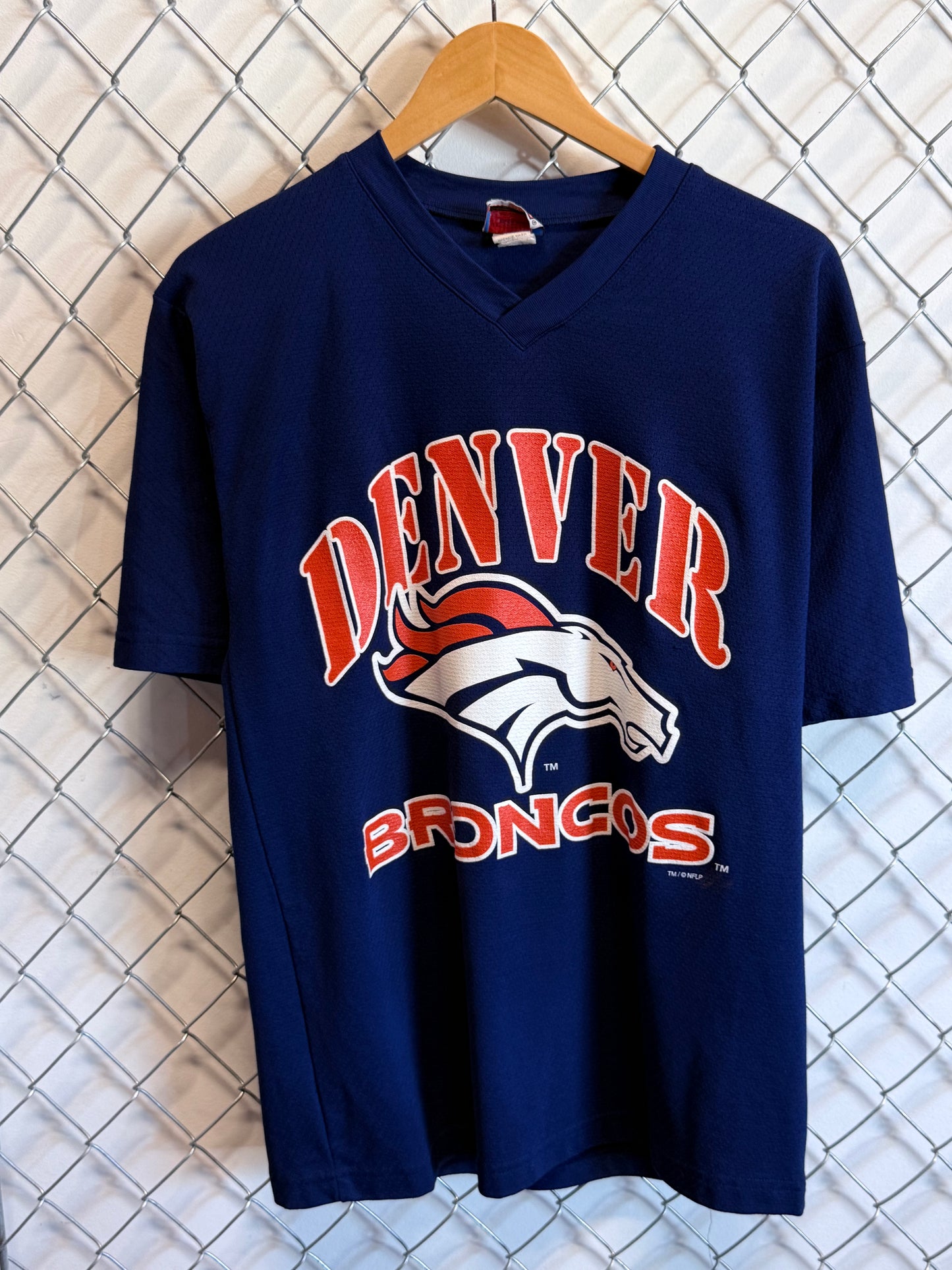 Vintage 90's Denver Broncos John Elway Jersey Style NFL Shirt Size Medium