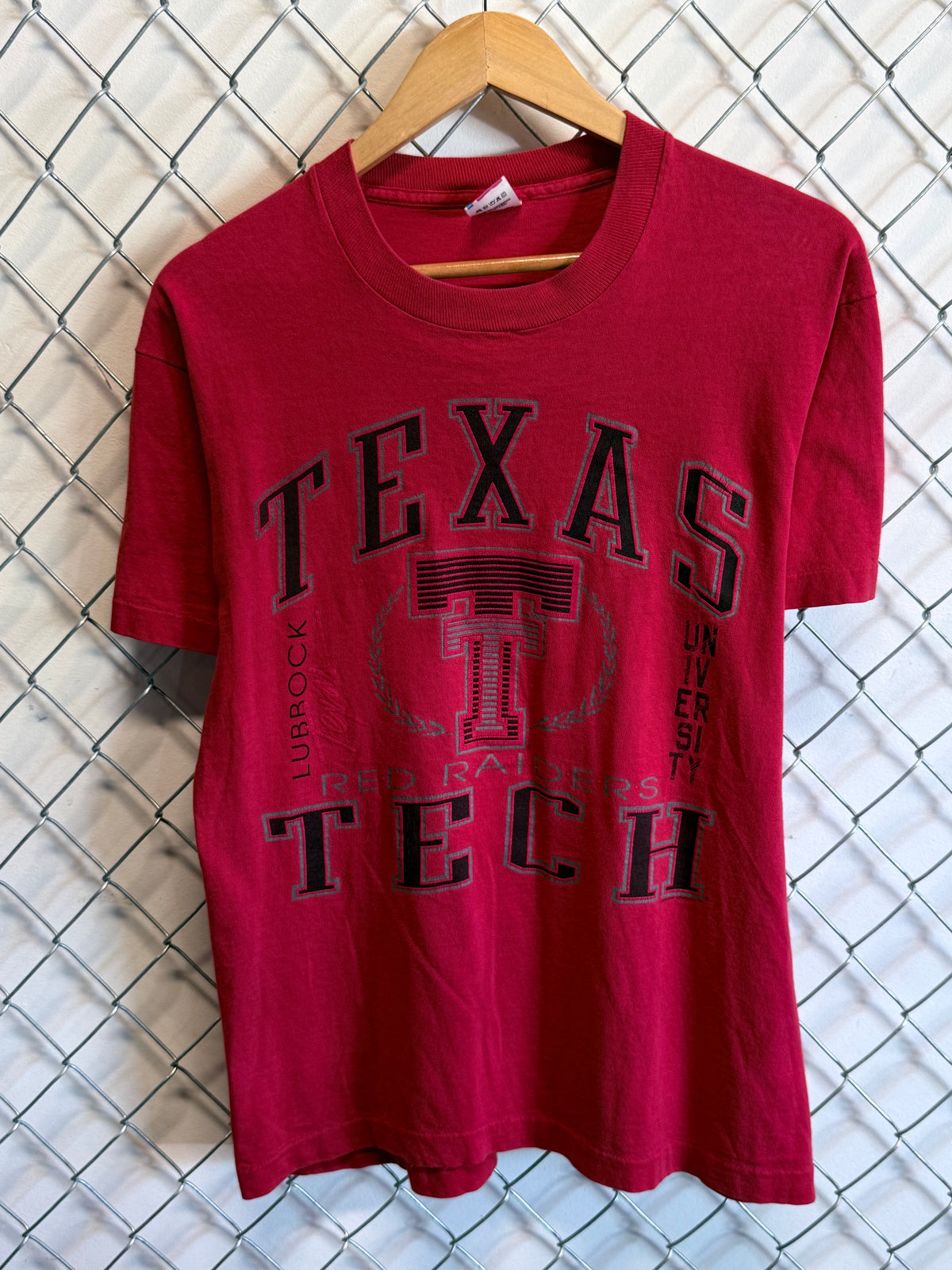 Vintage 90's Texas Tech Red Raiders University Graphic Tee Size Large