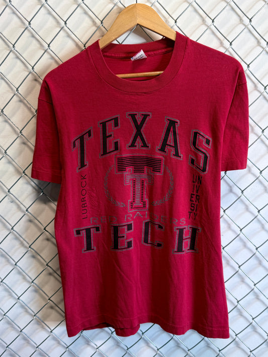 Vintage 90's Texas Tech Red Raiders University Graphic Tee Size Large