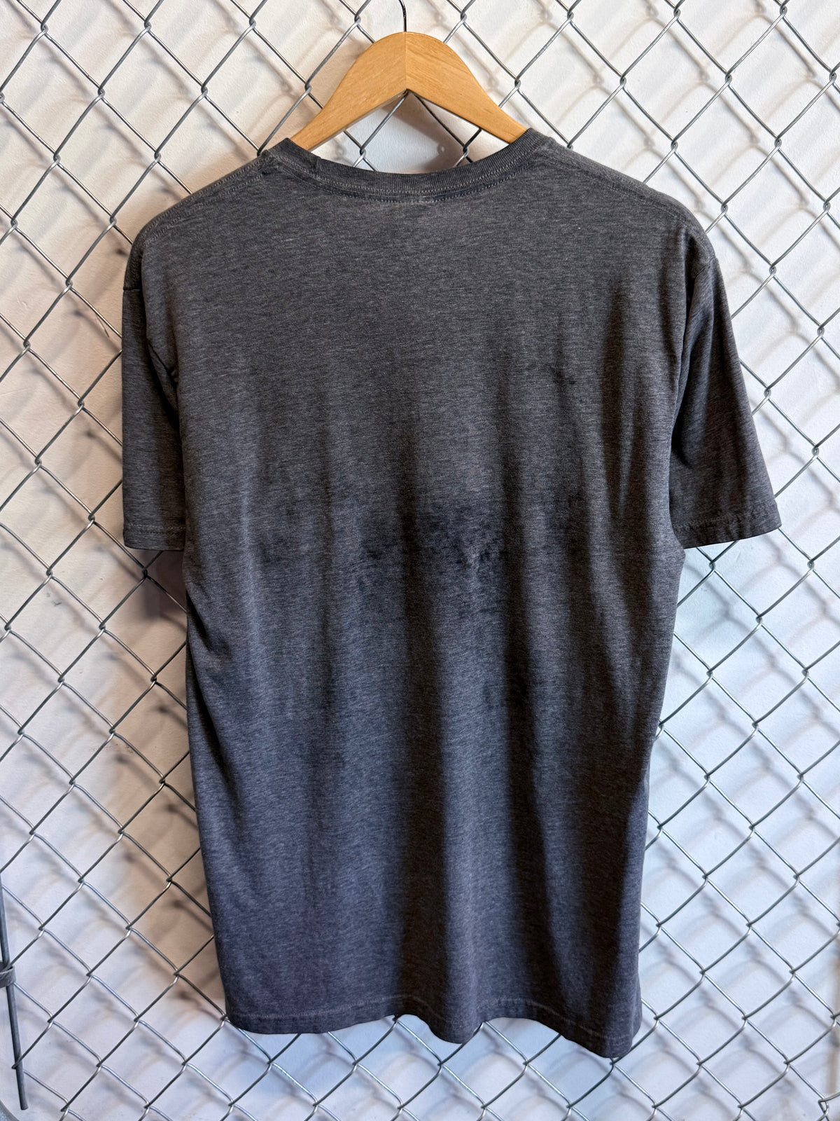 Y2K Quiksilver Boarding Surf Grey Faded Graphic Tee Size Large