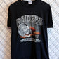 Y2K Oakland Raiders NFL Locker Room Helmet Graphic Tee Size Large