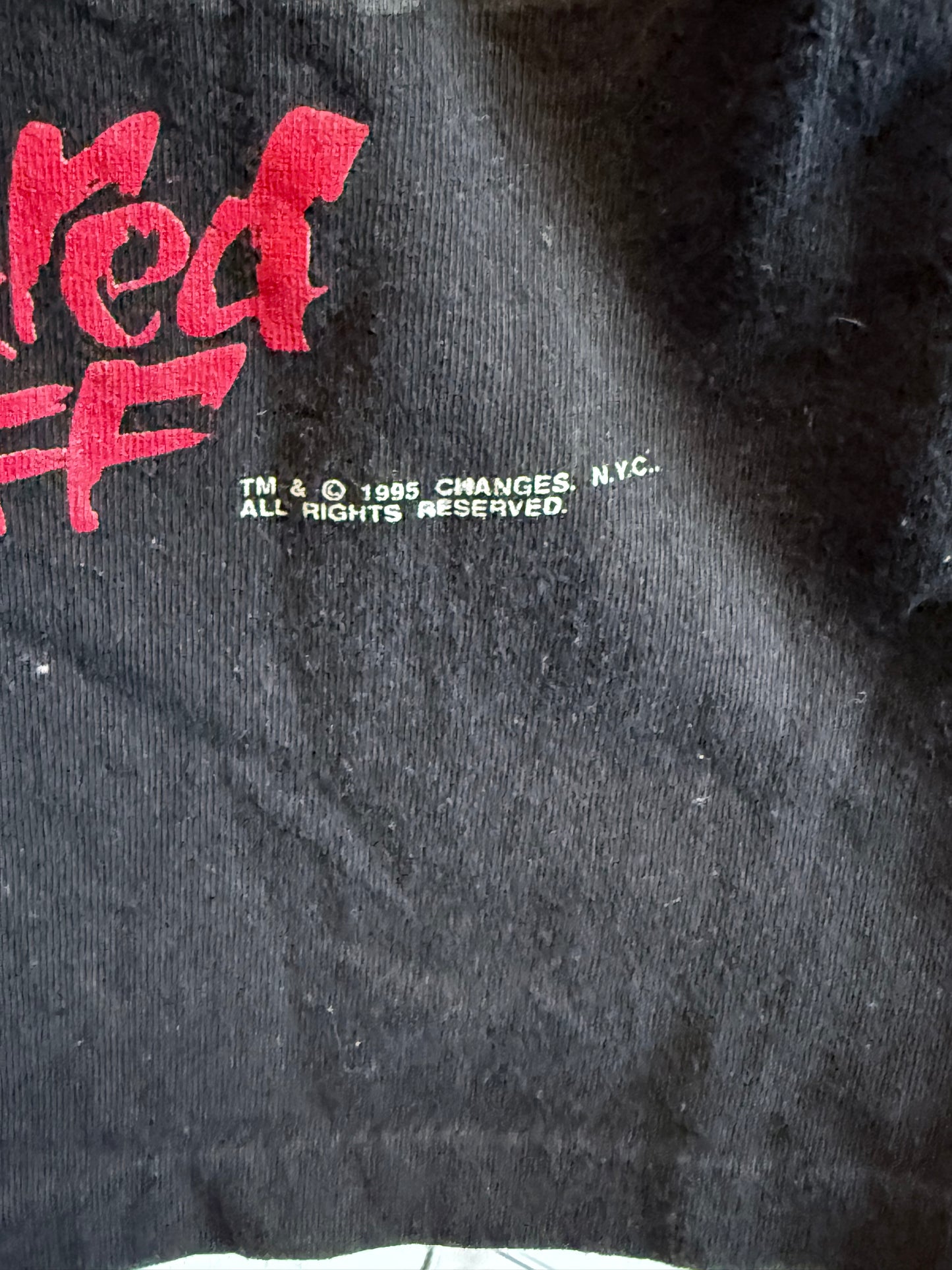 Vintage 90's Be Afraid Scared Stiff Skiing Cartoon Graphic Tee Size Large