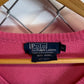 Vintage Polo Ralph Lauren Pink Wool V Neck Sweater Size Medium