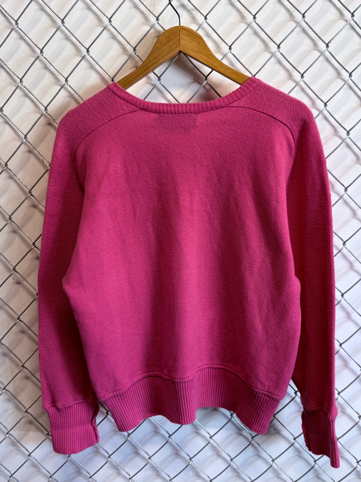 Vintage Polo Ralph Lauren Pink Wool V Neck Sweater Size Medium