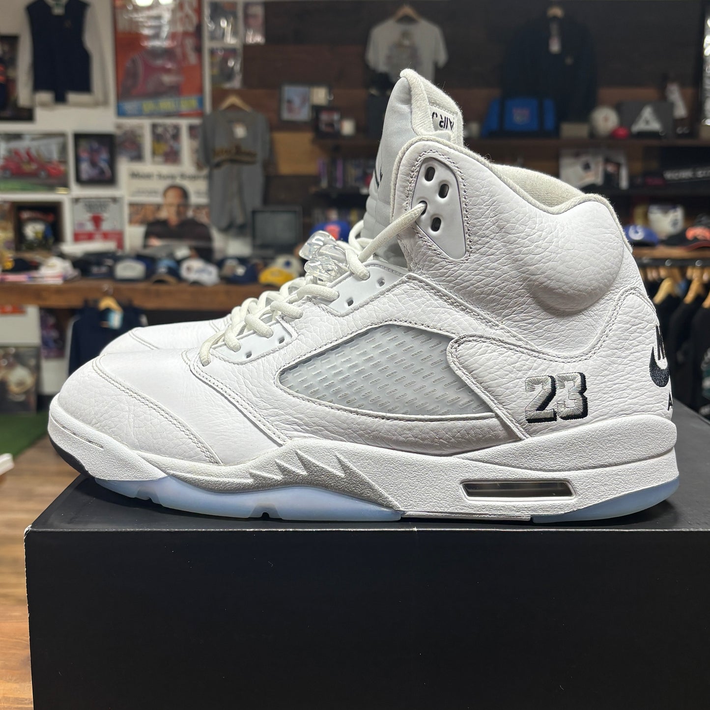 Jordan 5 'White Metallic' Size 13