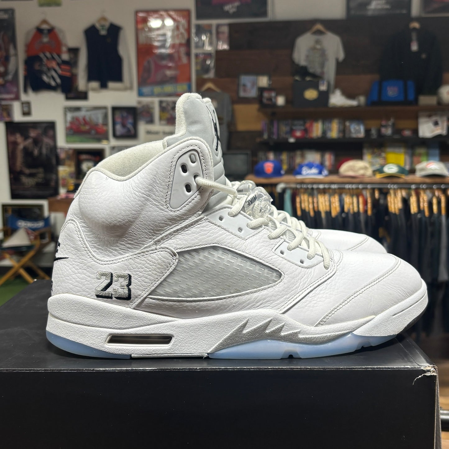 Jordan 5 'White Metallic' Size 13