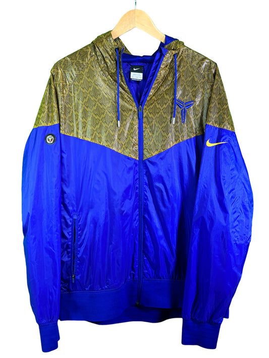 Vintage 00's Nike Kobe Bryant Blue Gold Zip Up Windbreaker Size XXL