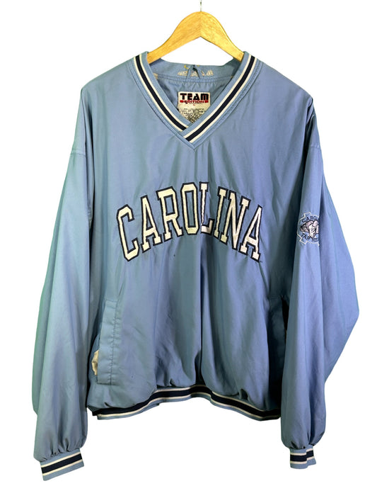 Vintage UNC Carolina Tar Heels Pullover Windbreaker Jacket Size XL