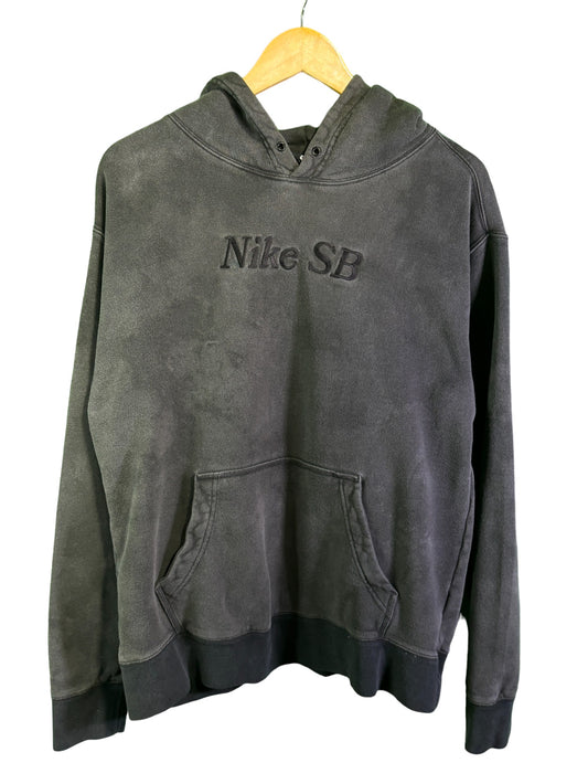 00's Nike SB Overdyed Faded Black Hoodie Size Medium