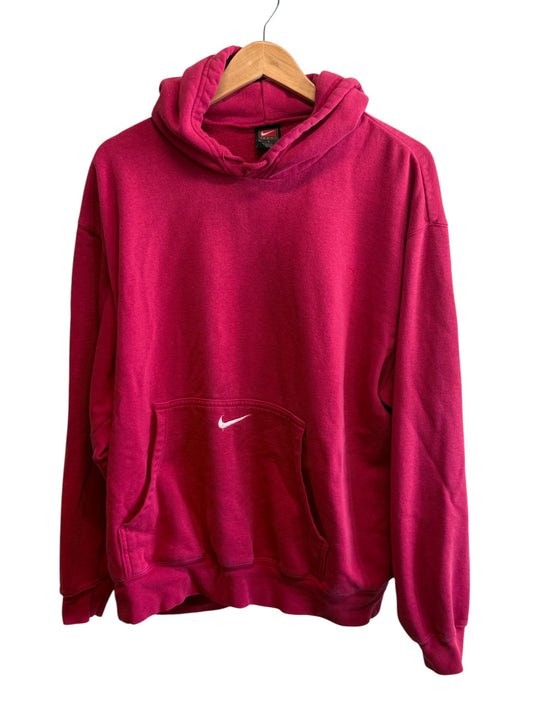 Vintage Nike Pocket Swoosh Red Pullover Hoodie Size Large