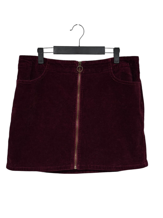 Vintage Y2K Mudd Women's Red Corduroy Mini Skirt Size 33