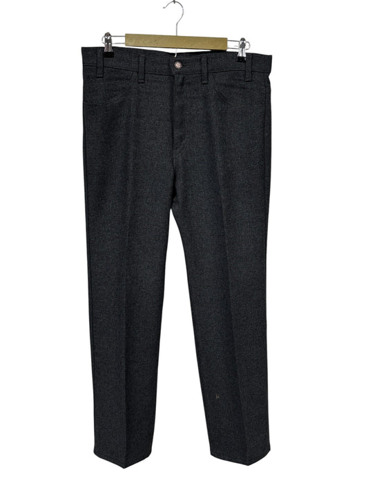 Vintage 70's Levi's Pleated Grey Pants Size 35x29