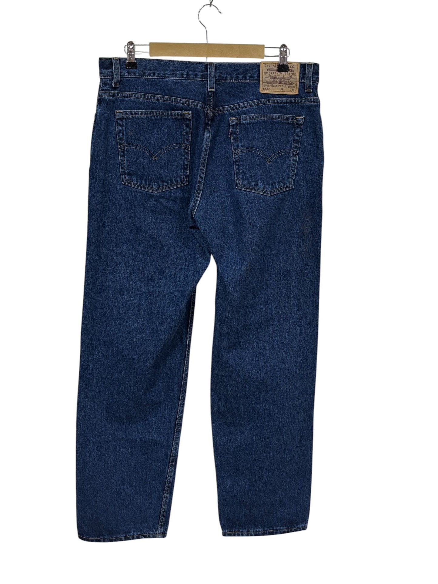 Vintage 90's Levi's Women's 555 Guys Fit Low Rise Denim Jeans Size 36x32
