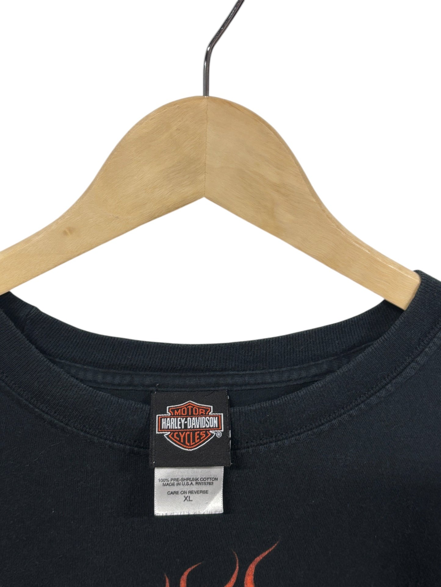 Harley Davidson Ocean County Biker Flame Long Sleeve Shirt Size XL