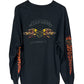 Harley Davidson Ocean County Biker Flame Long Sleeve Shirt Size XL
